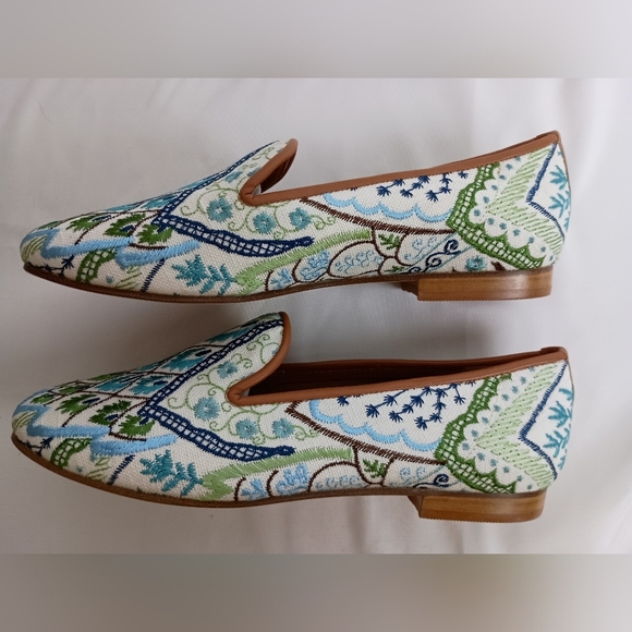 NEW RAMON TENZA Boho Multicolor Embroidered Women's Loafers (#867) - Picture 4 of 6